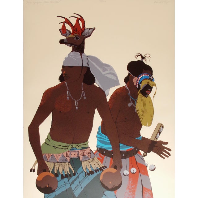 "The Yacqui Deer Dancer" by Louis De Mayo Hand Signed, Titled and Numbered by the artist in pencil Limited Edition...