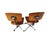 Set of 2 1955 Mid Century Modern adjustable chairs Attributed to Jorgen Rasmussen. Scandinavian bent walnut plywood desk...