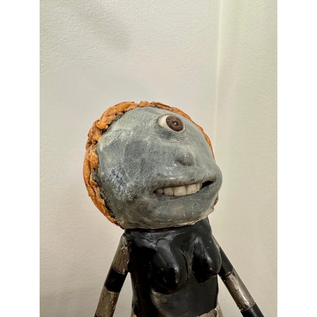 This lovely hand made iron sculpture is part of a set (male and female) - completely original by Lucido Costello, a well...