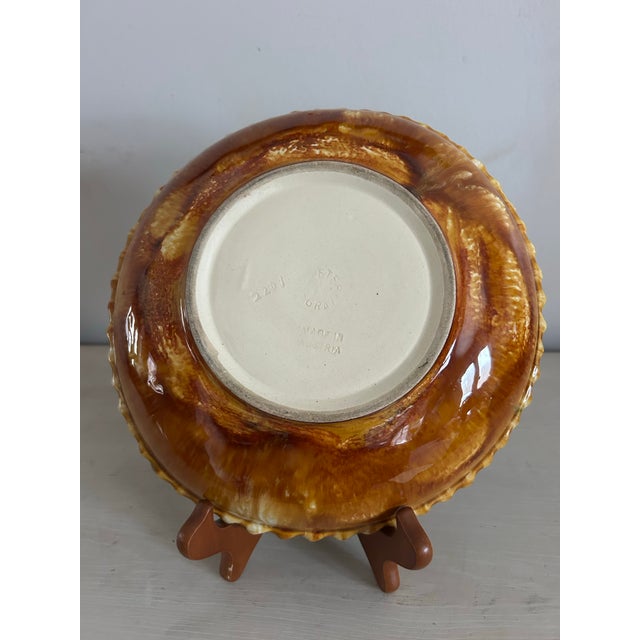 Ceramic Antique 1950’s St Peter Graz Austrian Majolica Blue Pie Dish With Grapes For Sale - Image 7 of 7