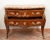 Antique Napoleon III French chest of drawers made of exotic fine wood with marble top. The front has two large drawers...