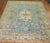 An early 20th century room size Persian Tabriz Formal rug. A sky blue field , ivory border with predominant accents in...