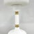 White Tall Yellow & White Glass Table Lamp with Brass Details attributed to Drukov, 1970s For Sale - Image 8 of 12