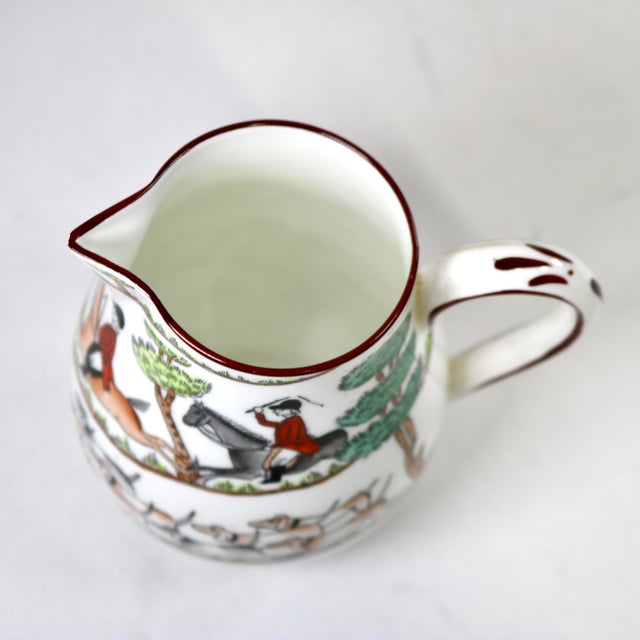 Mid 20th Century Crown Staffordshire Hunting Scene Creamer Pitcher For Sale - Image 9 of 10
