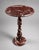 Modern Red Marble Pedestal Side Table | Handcrafted Round Accent Table | Elegant Stone End Table For Sale - Image 3 of 7