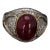Mid 20th Century 14k Yellow Gold Cocktail Ring With a 9.0ct Ruby and Diamond Accents, Size 5.25 For Sale