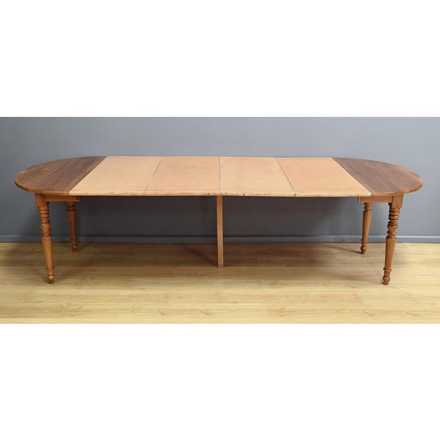 Louis Philippe Style Cherrywood Extendable Table, 1900s For Sale - Image 15 of 18
