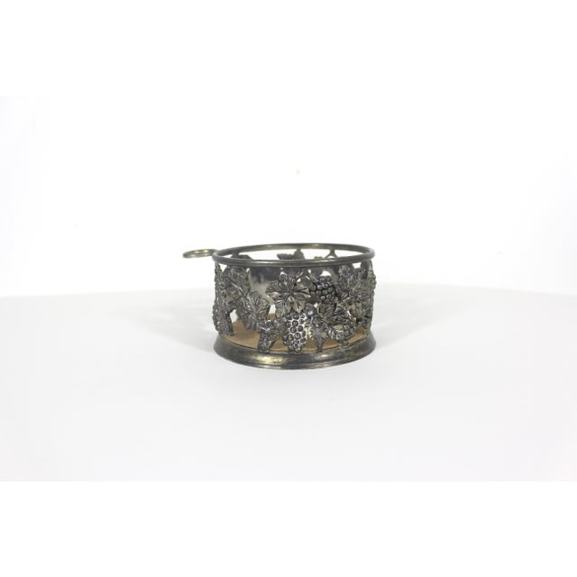 English Vintage Silver Plated Wine Coaster Sleeve Bottle Holder For Sale - Image 3 of 7