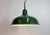 Industrial British Green Enamel Factory Pendant Lamp, 1960s For Sale - Image 9 of 18