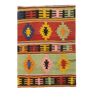 20th Century Zabihi Collection Primitive Turkish Kilim - 2'3" x 3'10" For Sale
