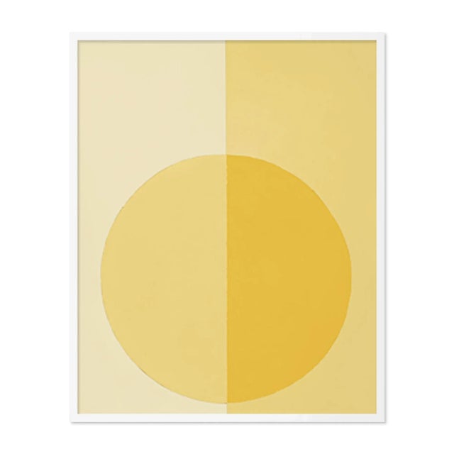Mid-Century Modern Modern Yellow Forever by Stephanie Henderson in White Frame, Large Art Print For Sale - Image 3 of 3