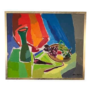 Late 20th Century Fabulous Still Life on Board For Sale