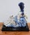Wood Bombay Company Blue & White Porcelain Geisha Figurine – Crackle Glaze For Sale - Image 7 of 8