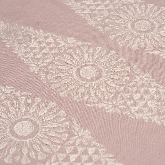 Schumacher SAMPLE - Schumacher Tasmin Embroidery Fabric In French Lilac For Sale - Image 4 of 6