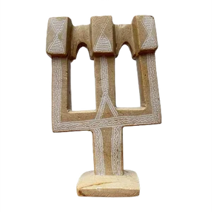 Folk Art Stone Candle Holder