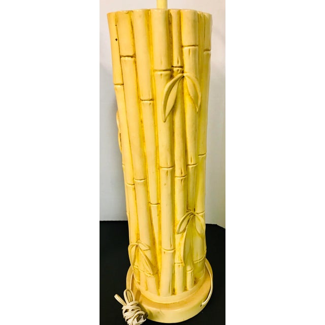 1970s Mid-Century Ceramic Faux Bamboo Lamps - a Pair For Sale In West Palm - Image 6 of 12