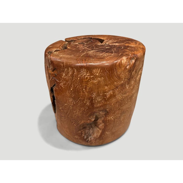 Andrianna Shamaris Century Old Teak Wood Side Table For Sale - Image 14 of 18