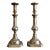 Late 19th Century Pair of Victorian English Brass Neoclassical Baluster Candlesticks 12.5" For Sale