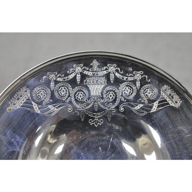 Silver Early 20th Century Victorian Middletown Silverware Silver Plated Pedestal Candy Dish Compote For Sale - Image 8 of 16
