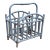 Vintage Periwinkle Blue Rattan Magazine Rack For Sale