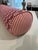 American New Custom Performance Peter Dunham Round Bolster Pillow With Ticking Stripe Detail on Ends For Sale - Image 3 of 9