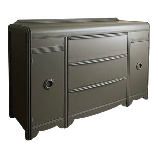 1930s Art Deco Waterfall Sideboard Buffet For Sale
