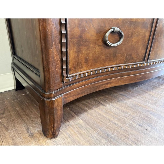 Universal Furniture Transitional Burled-Finish Dresser With Mirror For Sale - Image 12 of 18