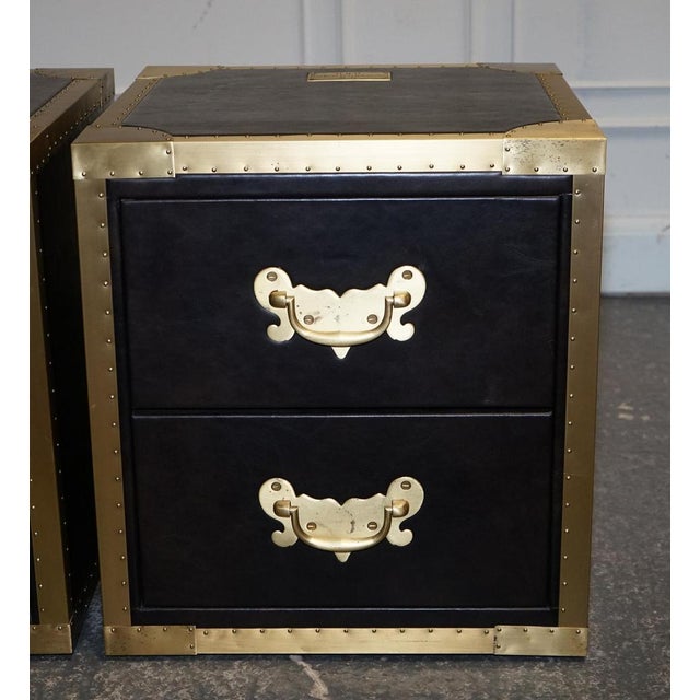 Cumberland Collection Nightstands with Red Velvet Lining from Timothy Oulton, Set of 2 For Sale - Image 5 of 18