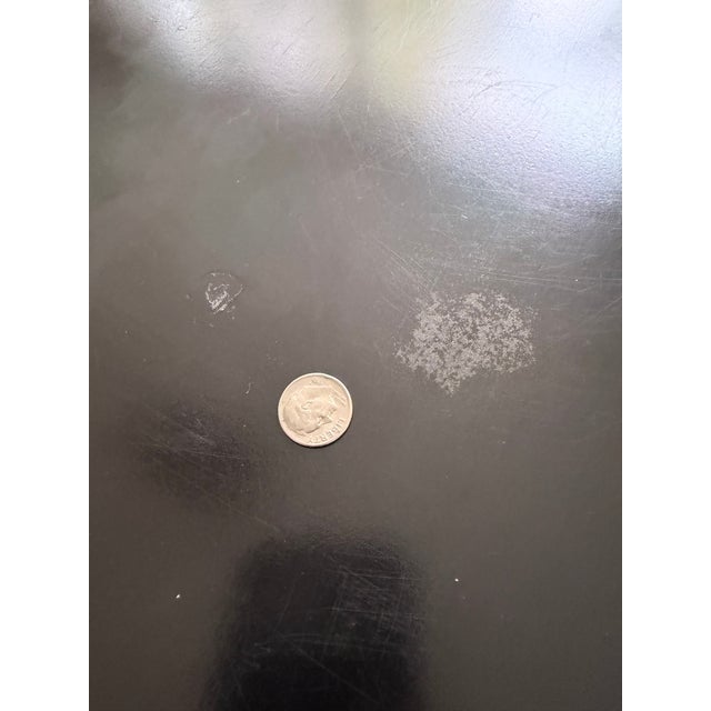 Paint Giant Parsons Table in Black Lacquer With 3 Leaves For Sale - Image 7 of 11