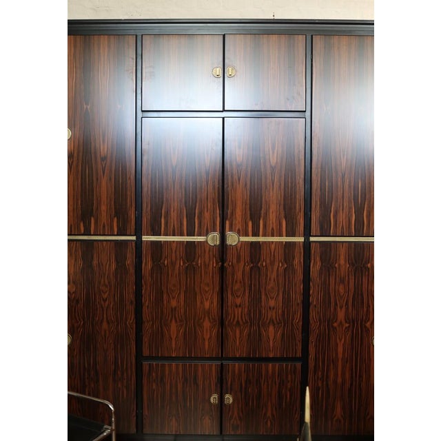 Macassar Ebony and Brass Wardrobe by Adalberto Caraceni for Modernindustria, 1970s For Sale - Image 18 of 18