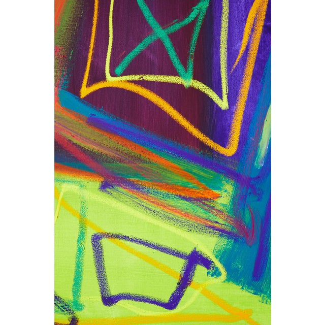 "Watching You Use Your Hand as a Hammer" Large Abstract Oil Painting by Simon Findlay For Sale - Image 11 of 18