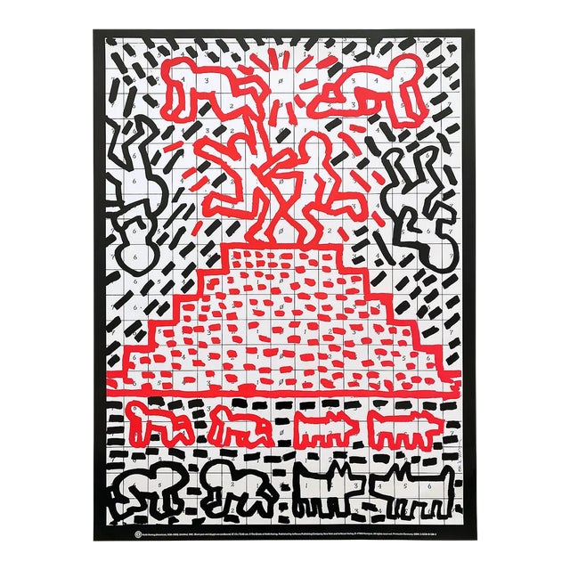 Keith Haring Estate Vintage 1991 Lithograph Print Pop Art