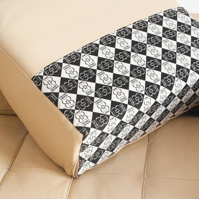 Vintage Two-Seater Sofa in Leather by Gerbet Grebot, 1990s For Sale - Image 6 of 15