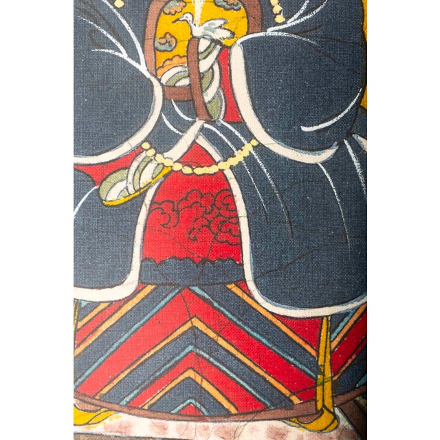 Cream Vintage Chinese Qing-Style Ancestor Portrait Paintings, Framed - Pair For Sale - Image 8 of 18