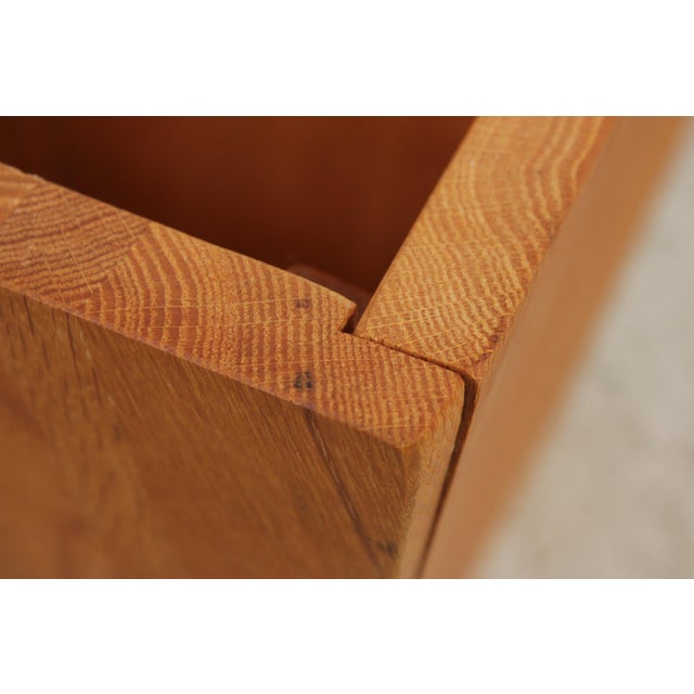 Pair Modern Arts & Crafts Design Oak Box Tables For Sale - Image 11 of 13