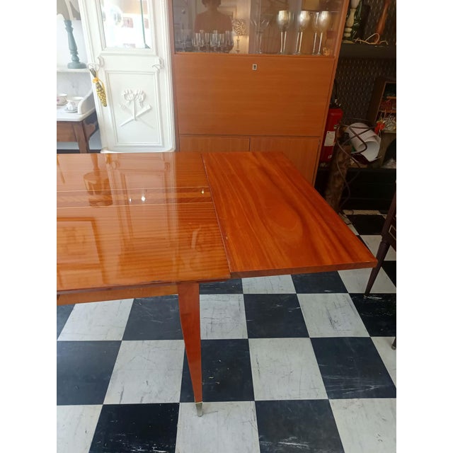 Brown Mid-Century Coffee Table with Compass Legs, 1950s For Sale - Image 8 of 14