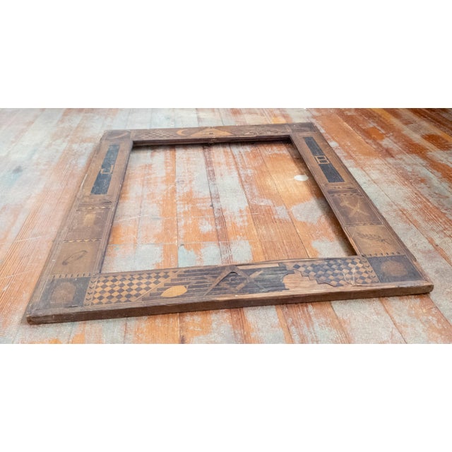 Early 20th Century American Folk Art Masonic Picture Frame For Sale - Image 12 of 16