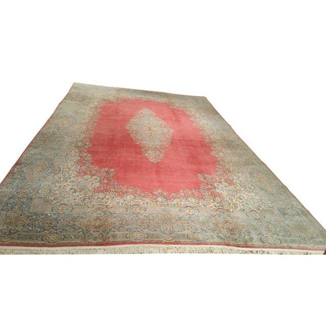 Infuse a touch of beauty to high-traffic areas of your home with this durable traditional Persian kerman rug in colors of...