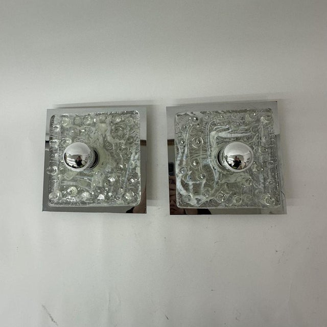 Vintage Murano Glass Wall Lamp from Mazzega, 1970s, Set of 2 For Sale - Image 13 of 18