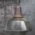 factory lamp with great patina brown enamel with cast iron top white interior E27 / E26 Up to 250V (Europe/UK...