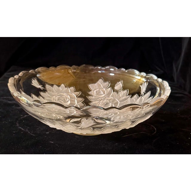 Mid-Century Modern 1990s Mikasa Winter Rose Console Bowl For Sale - Image 3 of 12