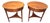 Vintage Traditional Round Carved Faux Bamboo Side / End Tables by Lane. A - Pair For Sale