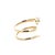 Modern 18k Yellow Gold Diamond Snake Ring, Size 6.75 For Sale - Image 3 of 4