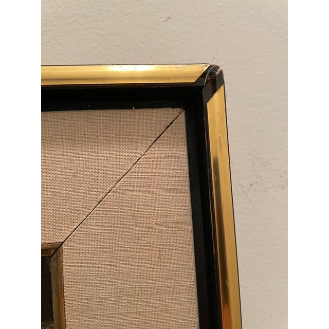 Black 1960s Modernist Figurative Painting “Prometheus” by Solomon – Bronze Tonal Study For Sale - Image 8 of 11