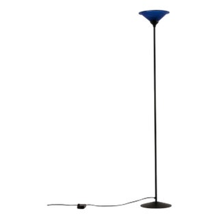 Vintage Floor Lamp in Glass and Metal For Sale