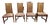 1970's Burlington Furniture Oak & Cane High-Back Dining Chairs, Set of 4 For Sale