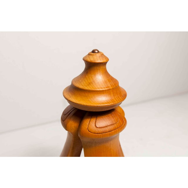 Vintage Wood Table Lamp, 1960s For Sale - Image 6 of 18
