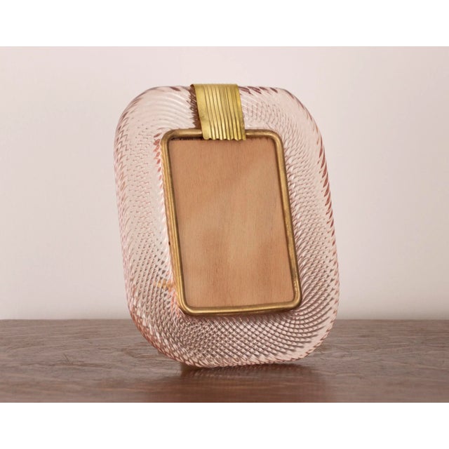 Gold Murano Glass and Twisted Brass Picture Frame, Italy, 1990s For Sale - Image 8 of 12