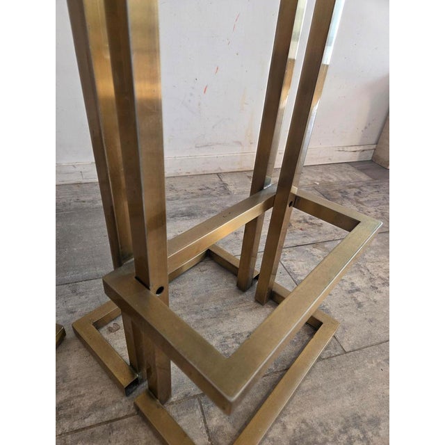 Brass Barstools in the style of Maison Jansen, 1975, Set of 2 For Sale - Image 8 of 9