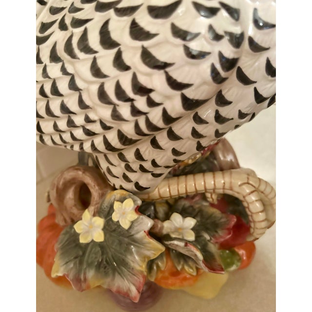 2020s Fitz & Floyd Gardening Gourmet Rooster Figurine For Sale - Image 5 of 7